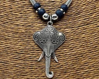 Elephant Necklace Silver, Elephant Necklace, Necklace Elephant, Elephant Head Necklace, Elephant Head Pendant, Elephant Jewelry, Elephant