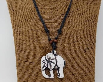 White Elephant Necklace - Indian Elephant Necklace