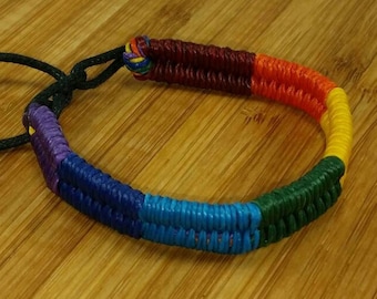 Rainbow Jewelry - Rainbow Bracelet -LGBT Bracelet Gay Pride Bracelet - Braided Bracelet - Rainbow Braid - Multicolour Bracelet - Colorful