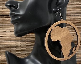 AIDSOTOU 12 Pairs African Earrings for Women Girls Wooden Natural Ethnic Dangle Earrings