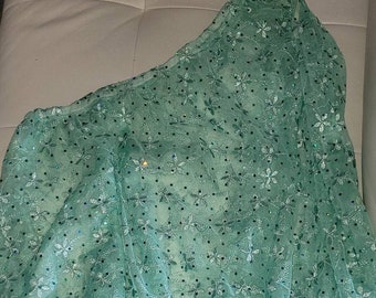 Green Blouse, Green Tunic for Women, Green Pashmina, Luxury One Shoulder Dress, Green Cover Up, Boho Blouses for Women, Boho Clothing Women