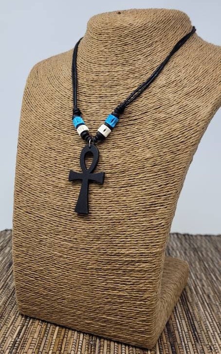 Wooden 2024 ankh necklace