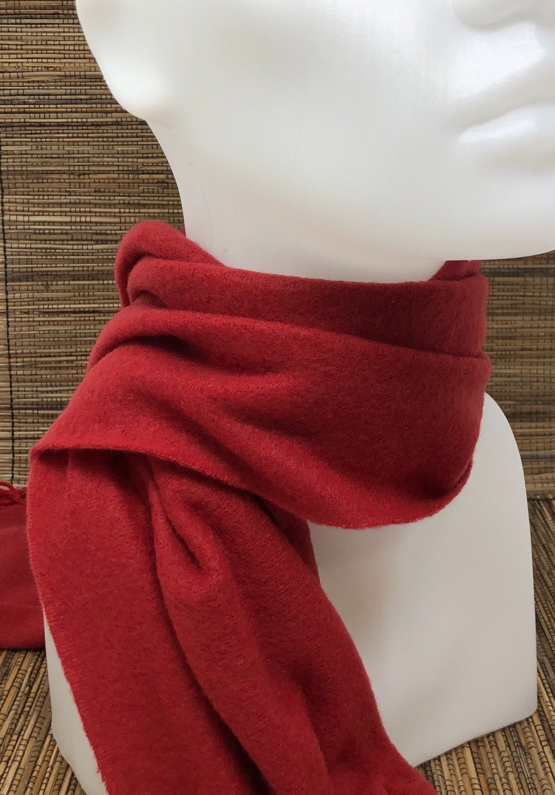 マフラー・ストール TATIANA Red Grid Check Soft Lambs Wool 100 Shawl MF8006 TATIANA】Red Grid Check Lambs Wool Muffler マフラー (TATIANA