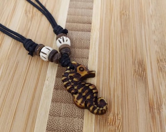 Seahorse Necklace Seahorse Jewelry Sea Horse Necklace Sea Horse Pendant Sea Horse Jewelry sea Horse Charms Brown Sea Horse Necklace Beach