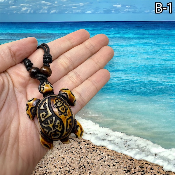 Turtle Necklace - Turtle Pendant - Turtle Jewelry - Turtle Gifts - Sea Turtle Necklace - Brown Turtle Necklace Tortoise Necklace Taino Coqui