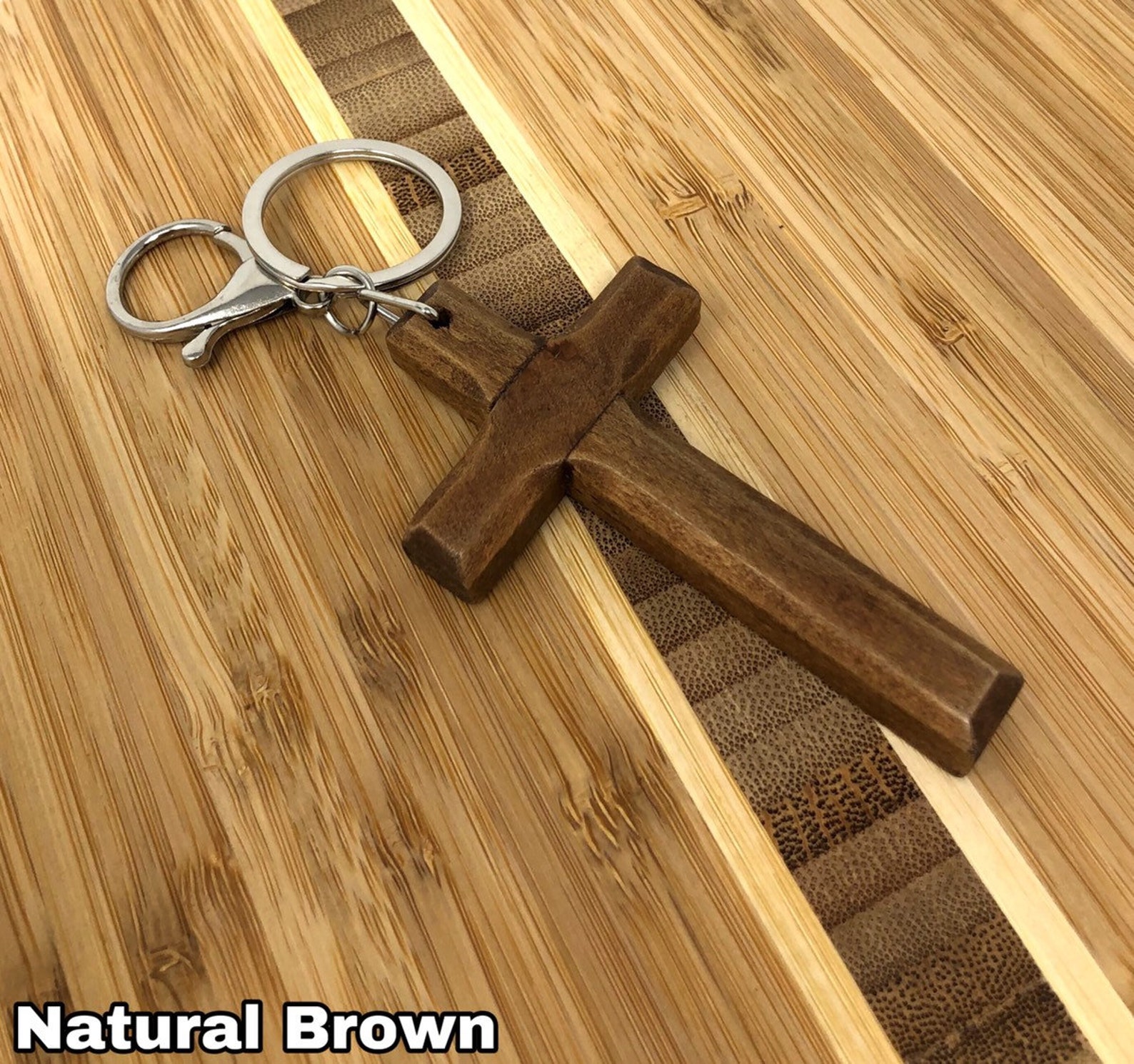 Wooden Cross Keychain Cross Keychain Cross Keychain Favors Etsy