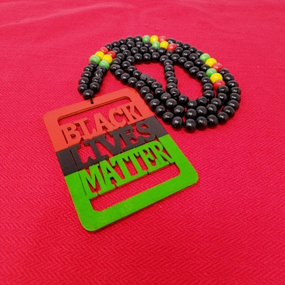 Black Lives Matter Necklace Africa Flag Color Necklace Etsy