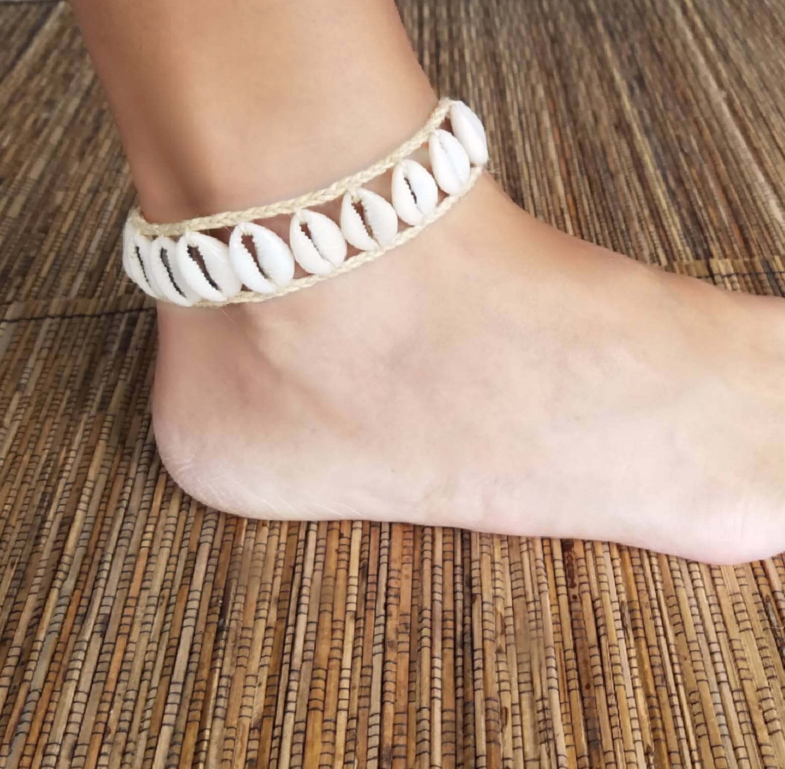Seashell Anklets Cowry Shell Anklet Shell Anklets Seashell Etsy Australia
