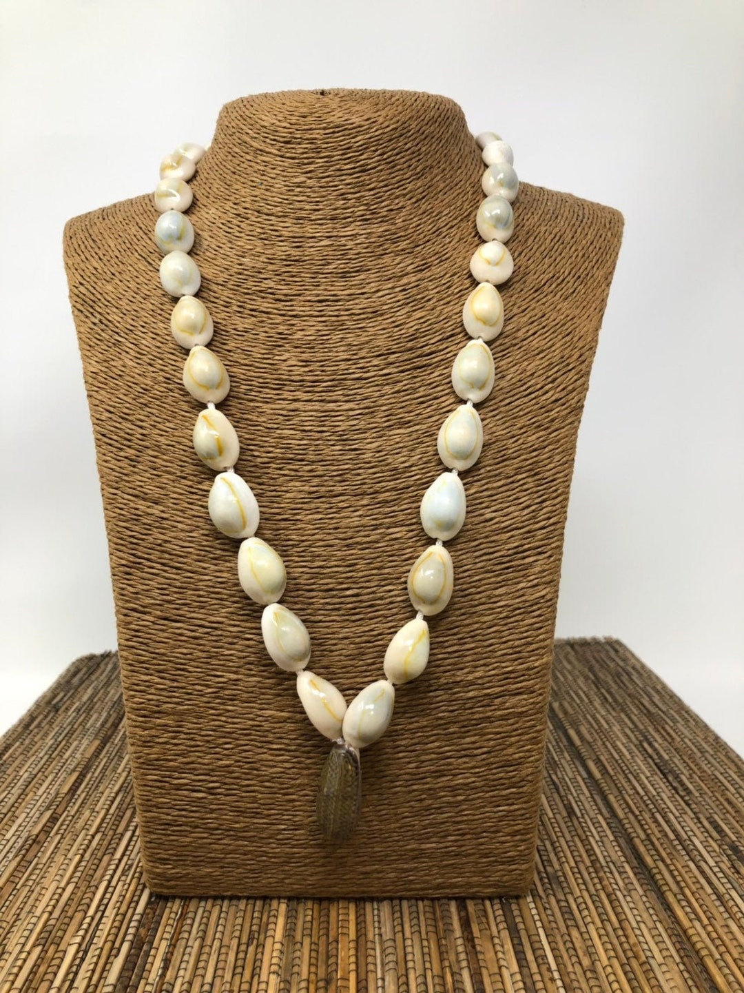 Long Cowrie Shell Necklace, Long Seashell Necklace, Hawaiian Shell ...