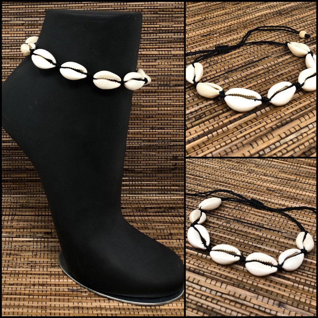 Seashell Anklets Cowry Shell Anklet Shell Anklets Seashell Etsy
