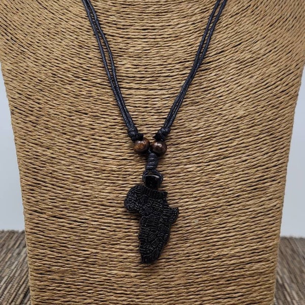 Africa Necklace, Africa Pendant, Africa Continent Necklace, African Necklace, Black Africa Necklace Black Africa Pendant Africa Map Necklace