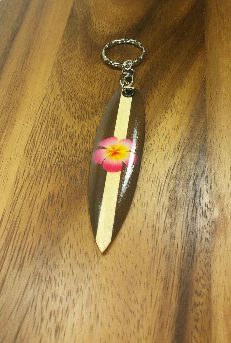 Wooden Surfboard Keryring Wood Surfboard Keychain Surf Etsy