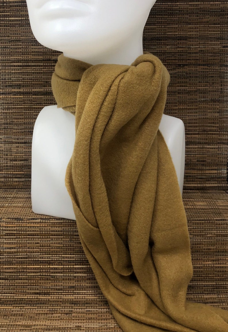 Mustard Scarf Women, Soft Scarf,Yellow mustard scarf, Polyester scarf handmade, Blanket scarf gentle, Blanket Scarf Wrap, Knit Scarf women image 1