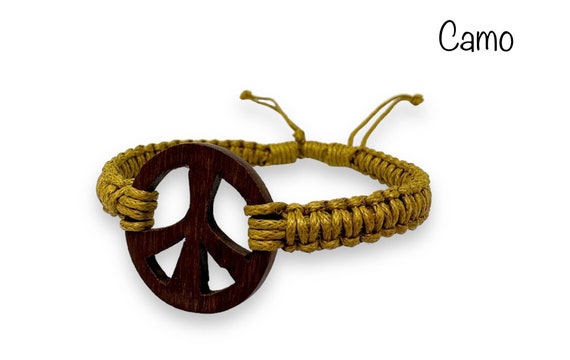Peace symbol best sale bracelet