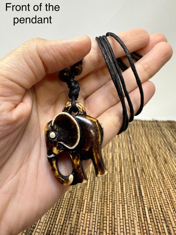 Etsy elephant deals necklace