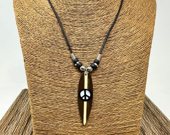 ■VINTAGE HOLLYWOOD■ Simple Surfing Board Necklace VH2336NE Surfboard Pendant, Gold Necklace, Surf Jewelry, Surf