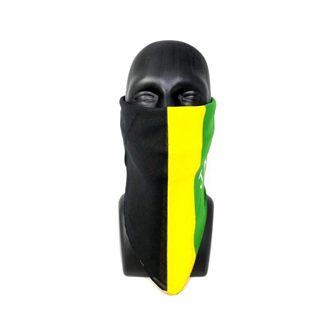 Rasta Facemask, Rasta Face Mask, Jamaica Face Mask, Jamaican Face Masks Adult Bandana, Bandana