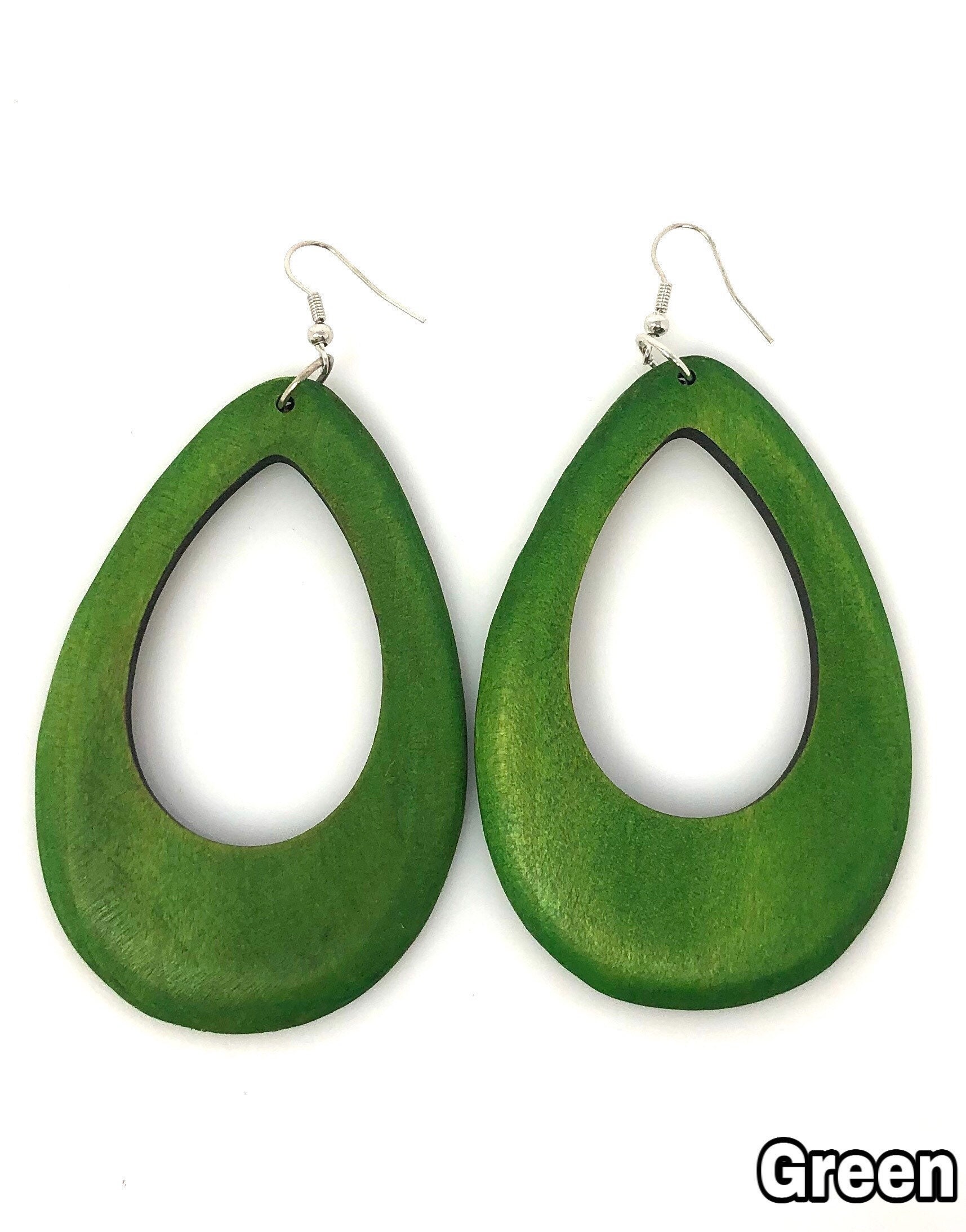 Green Earrings Green Earrings Dangle Green Drop Earrings Etsy