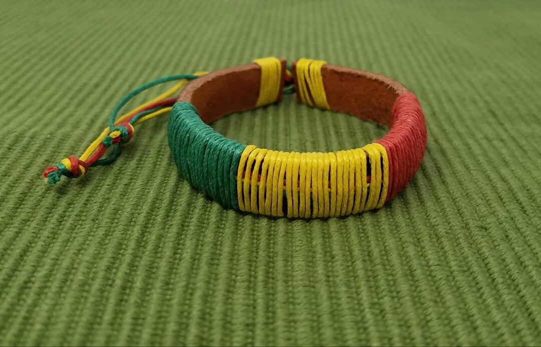 Rasta Bracelet Red, Rasta Bracelet Men, Reggae Bracelet, Rasta Jewelry