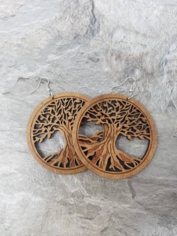 Etsy wooden earrings deals