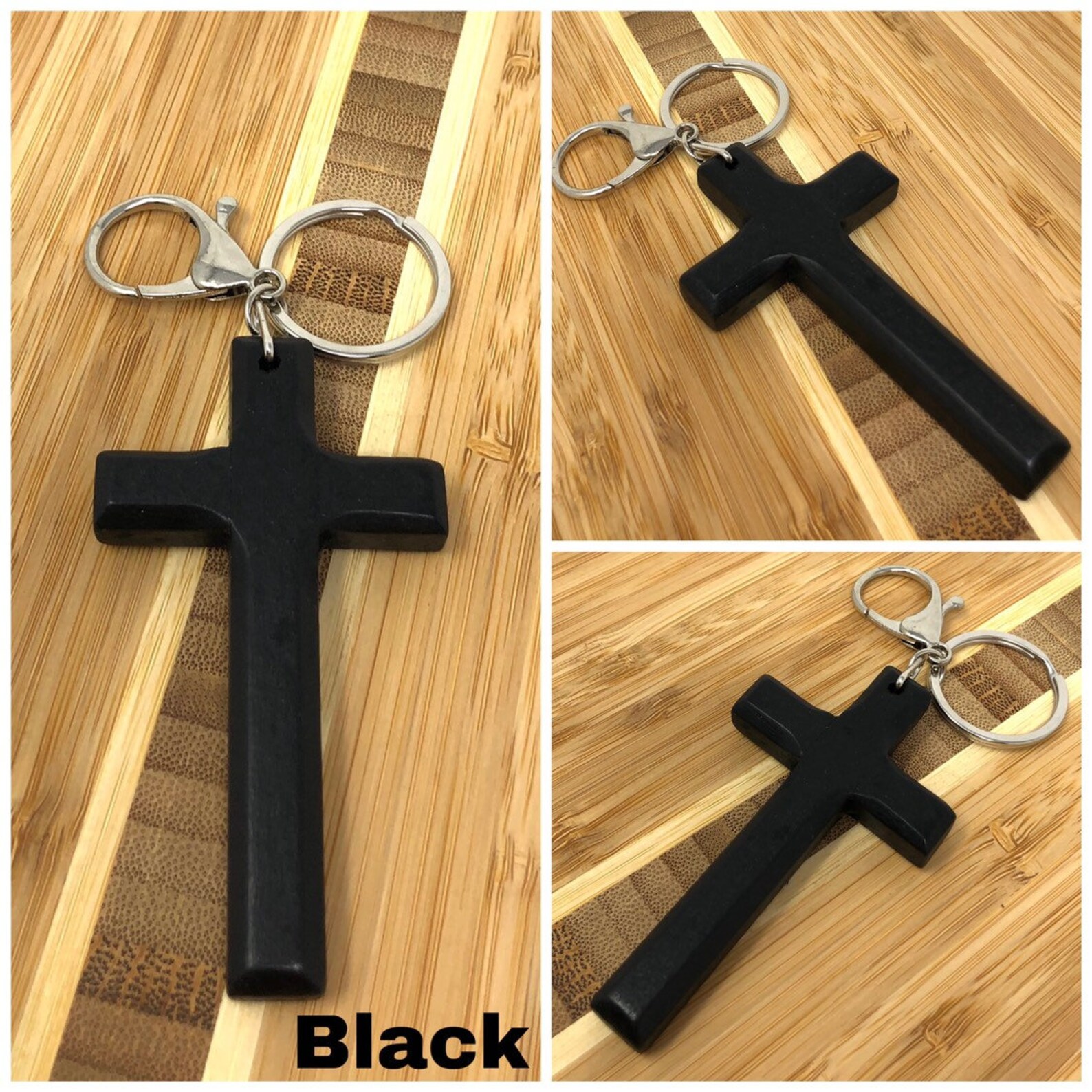 Wooden Cross Keychain Cross Keychain Cross Keychain Favors Etsy