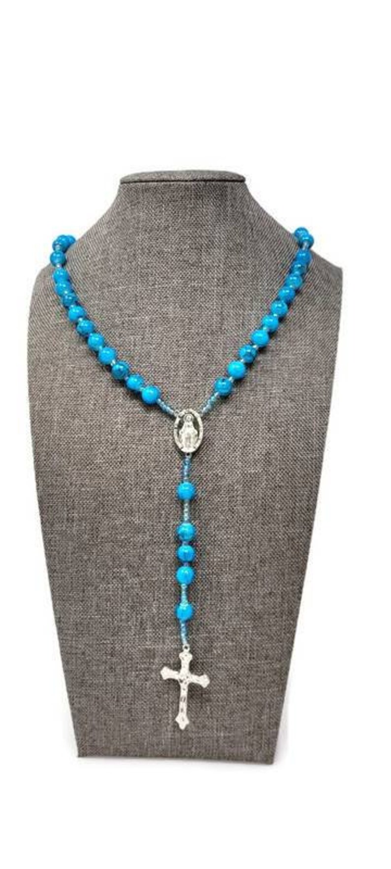 Rosary Necklace Necklace Rosary Rosary Necklace Catholic Etsy