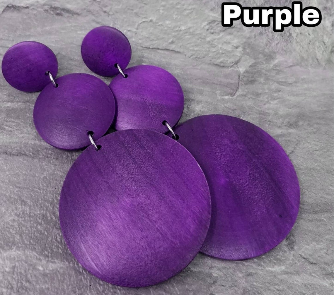 Brown Earrings Brown Wooden Earrings Brown Wood Earrings Etsy