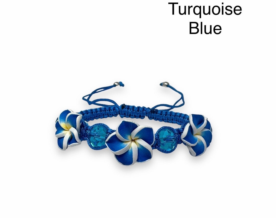 Flower Bracelet Plumeria Bracelet Hawaiian Flower Bracelet Wooden