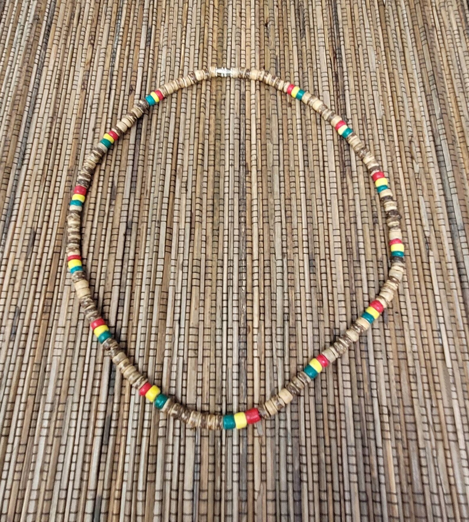 Rasta Necklace Reggae Necklace Wooden Necklace Wooden Etsy