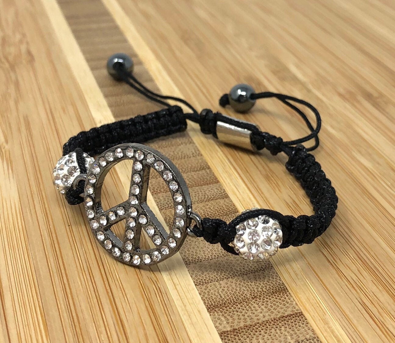 【BLACKPURPLE】23FW★ Signity Slim Bracelet Diamond Constellation Adjustable Bracelet (Black String