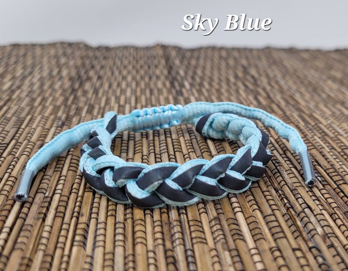 Braided Shoestring Shoelace Adjustable Bracelet With Light