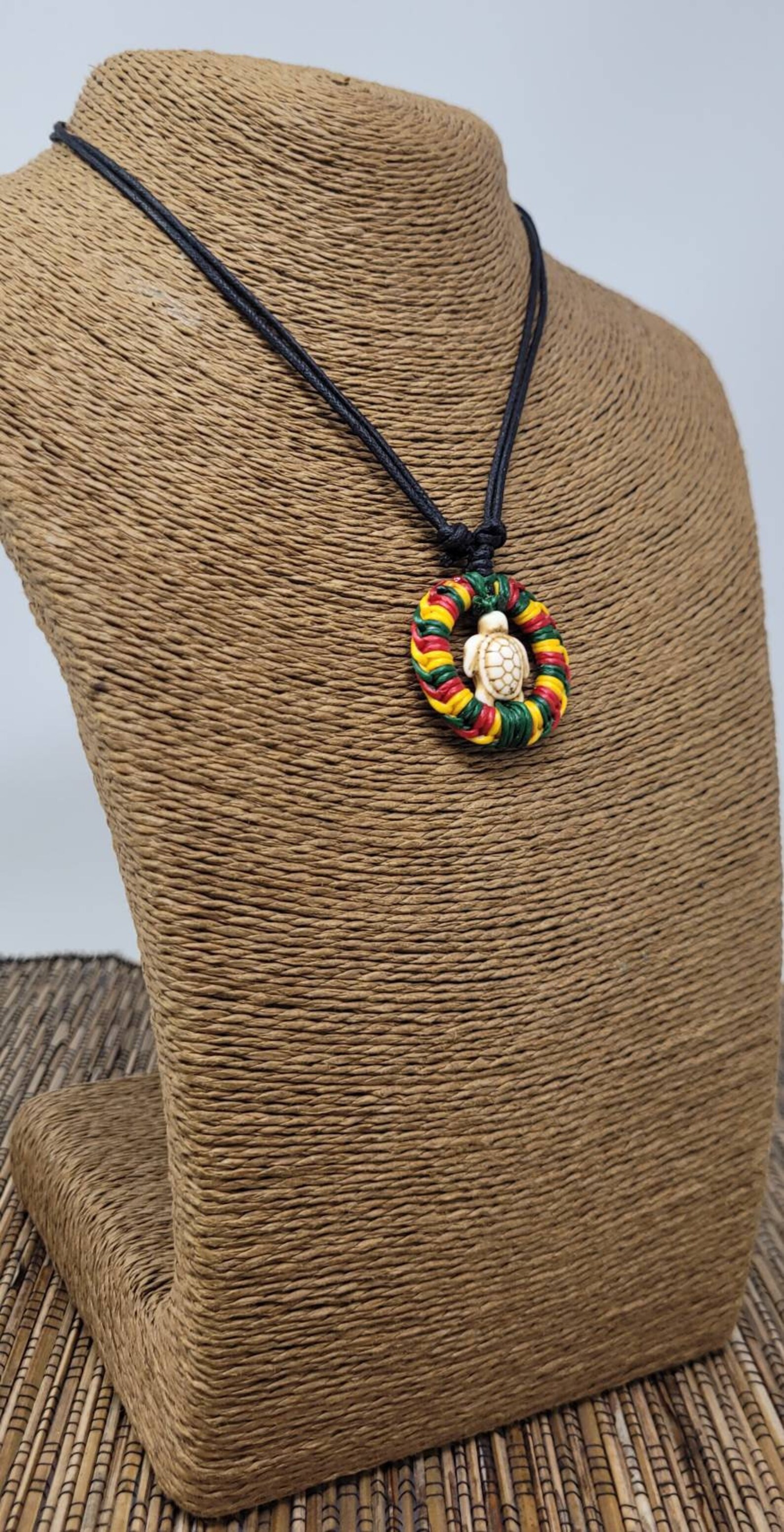 Rasta Turtle Necklace, Rasta Tortoise Necklace, Rastaturtle Pendant ...