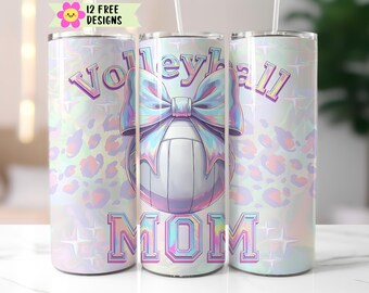 Volleyball Tumbler Wrap, Volleyball PNG, Sports Tumbler Wrap Design, 20 oz Skinny, Tumbler Wrap Girls Volleyball, Volleyball Tumblers