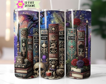 Romantasy Tumbler Wrap: I Prefer The Villain - 20oz Skinny Tumbler Sublimation Design (Digital Download PNG)