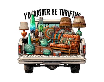 Thrifting Junk Queen PNG: Flea Market Sublimation Design (Digital Download