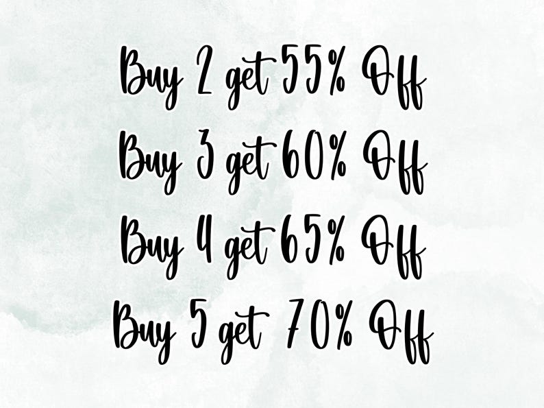 a black and white photo with the words buy 1 get 5 % off