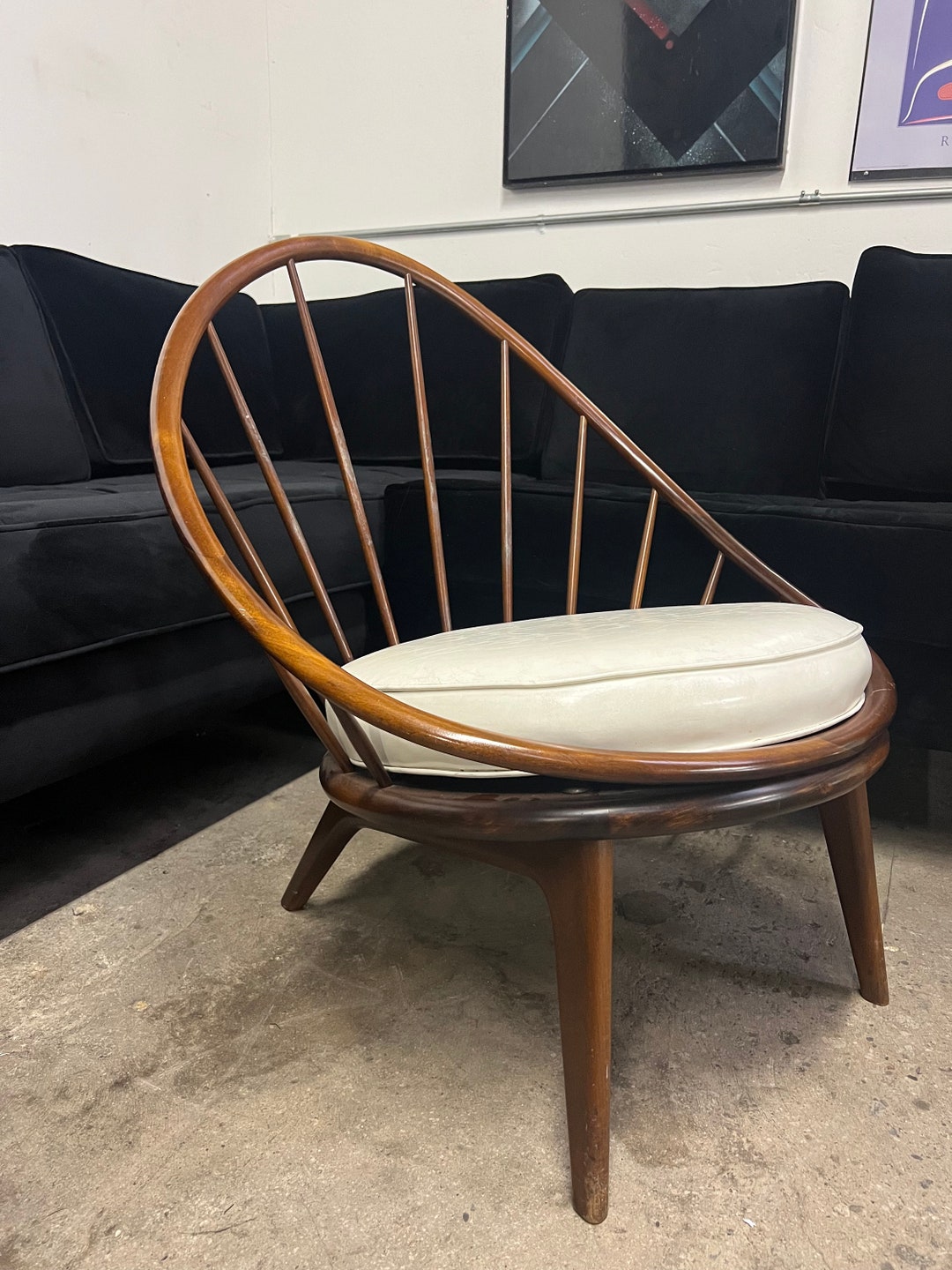 1960s Danish Mid Century Modern Peacock Chair Etsy