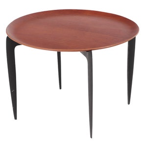 Fritz Hansen Danish Mid Century Modern 2 Pc Teak Table & Base Denmark