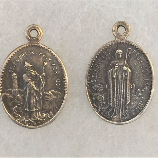 MEDAL, Saint Brigid, Bridget Of Ireland/Saint Patrick Pray For Us