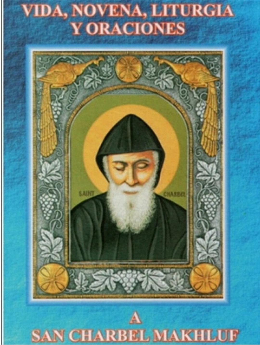 Statue de saint Charbel - Résine peinte - 20 cm