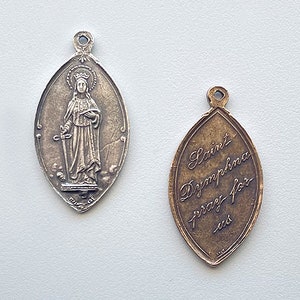 1594 MEDAL, St Dymphna/St. Dymphna, Pray For Us, 1-1/4″