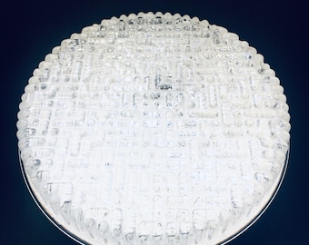 Space Age Design Glass Sconce Wall Lamp by Glashutte Limburg, 1960's