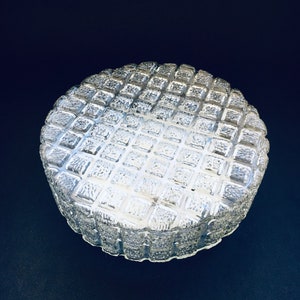 1970&#39;s Plaid Pattern Glass Sconce Wall Lamp by Massive