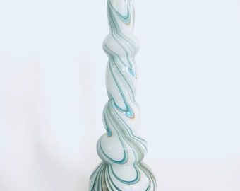 Art Glass Swirl Hooped Vase, Italy 1970's