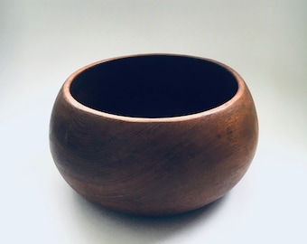 Midcentury Scandinavian Design Round Teak Bowl 1 - Denmark 1960's