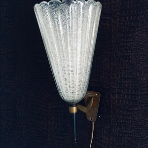 1950&#39;s Italian Design Art Glass Wall Lamp by Barovier & Toso