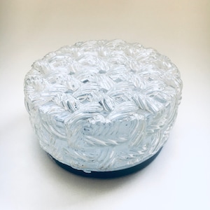 MCM Cord Pattern Glass Sconce Wall Lamp 1960&#39;s