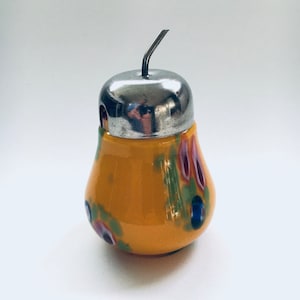 Midcentury Art Glass Mustard Pot, Murano Italia 1960