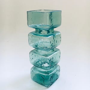 PALA Series Green Glass Vase by Helena Tynell for Riihimaen Lasi Oy / Riihimaki, Finland 1960&#39;s