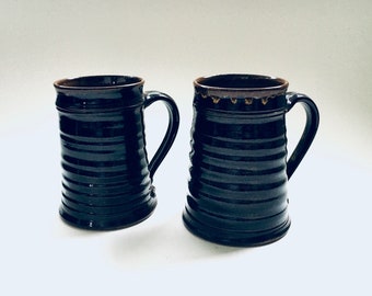 Vintage English Art Studio Pottery Jug Set, England 1970's